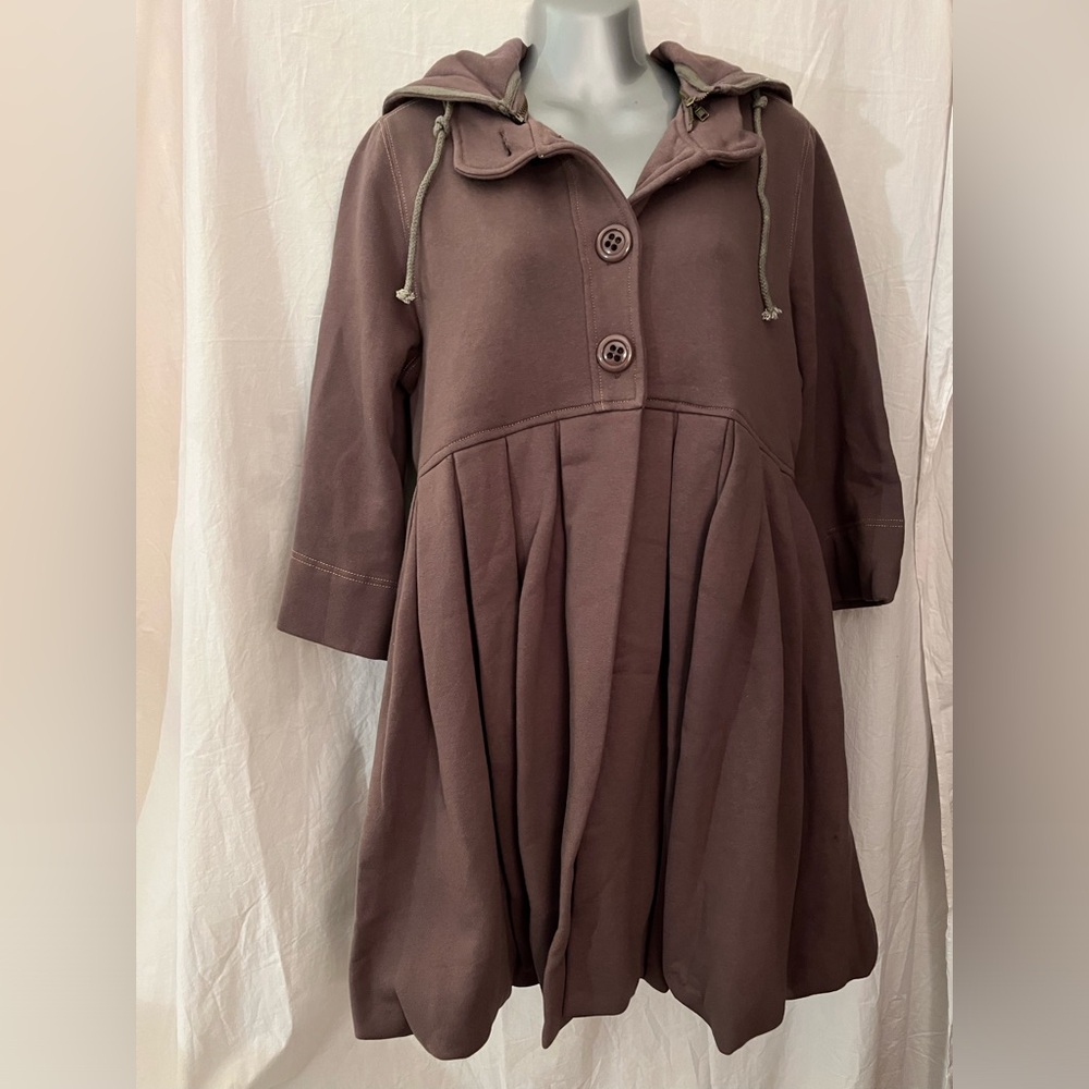 hoodie Sweatshirt coat hood puffy bottom LUCCA NWT